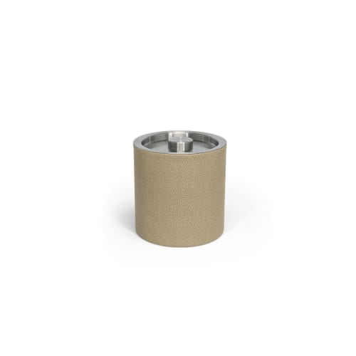 Belize Ice Bucket 3.5 Quart Round, Dune with Brushed Stainless Lid